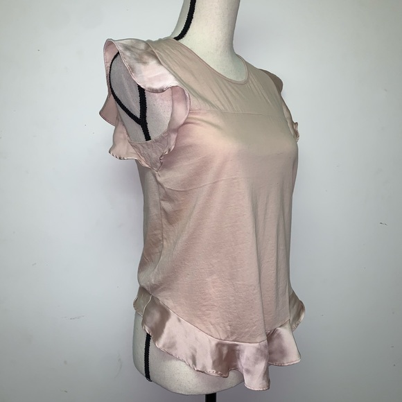 J.Crew Ruffle Sleeve Blouse, Blush Pink - Picture 3 of 6